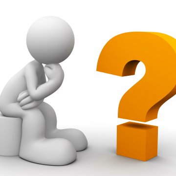 best vpn service white man computer animation in front of orange question mark 